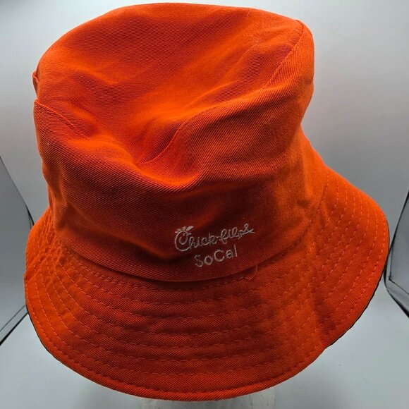 Anaheim Ducks NHL Hockey Chick-Fil-A Black Orange Reversible Bucket Hat - Picture 3 of 9